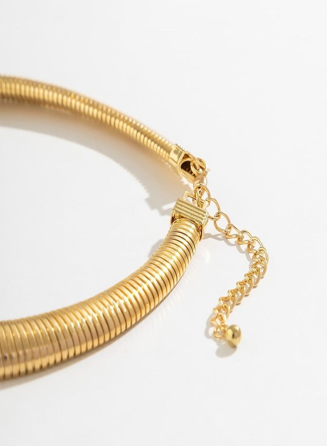JAVARNV Chunky Gold Necklace Statement Necklace for Women Dainty Gold Choker Necklaces Exaggerated Ethnic Big Statement Jewelry Gifts Christmas stocking stuffs - Image 4